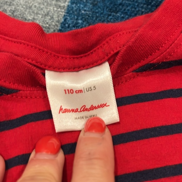 Red/Navy Striped Shirt - Picture 2 of 3